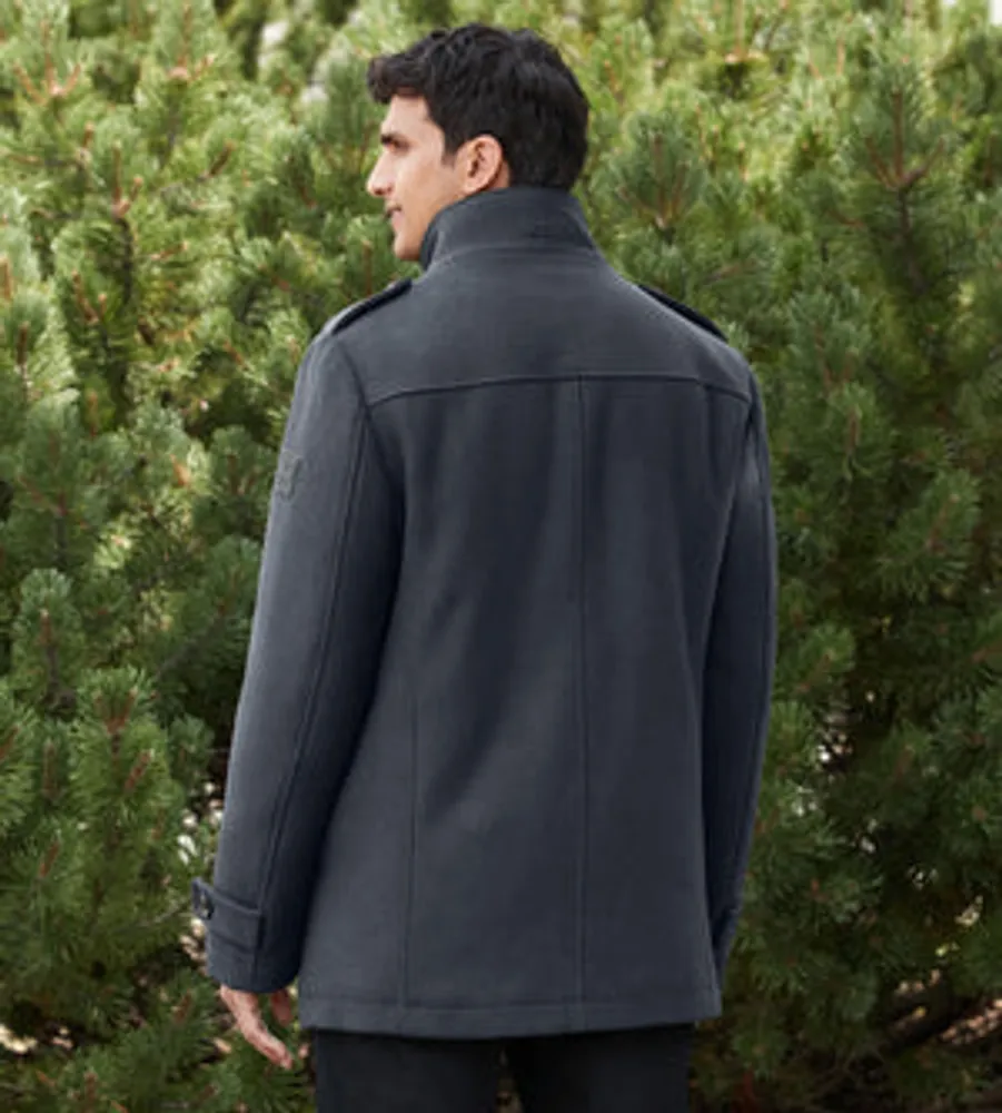 Modern Fit Mid-Length Field Coat with Bib