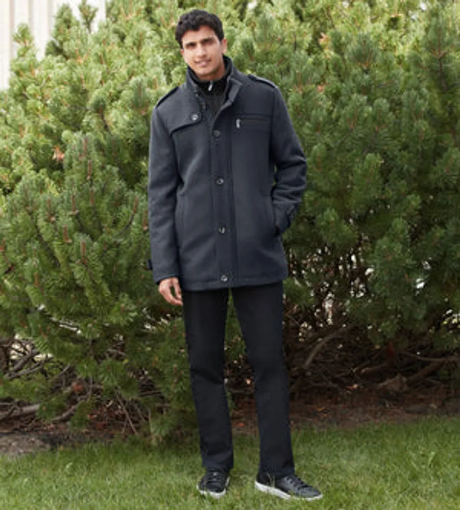 Modern Fit Mid-Length Field Coat with Bib