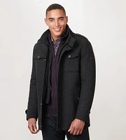 Modern Fit Mid-Length Field Coat with Bib