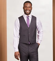 Modern Fit Burgundy Neat Suit Vest