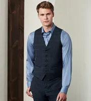 Stretch Check Suit Separate Vest