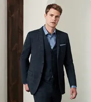 Stretch Check Suit Separate Vest