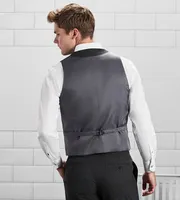 Slim Fit Check Peak Lapel Suit Separate Vest