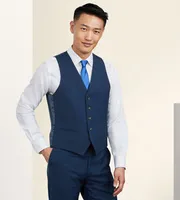 Slim Fit Stretch Suit Separate Vest