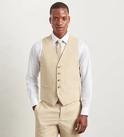 Wheat Solid Suit Vest