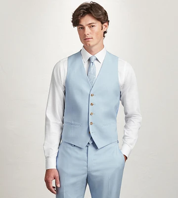 Light Blue Solid Vest