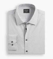 Slim Fit Non-Iron Printed Sateen Dress Shirt