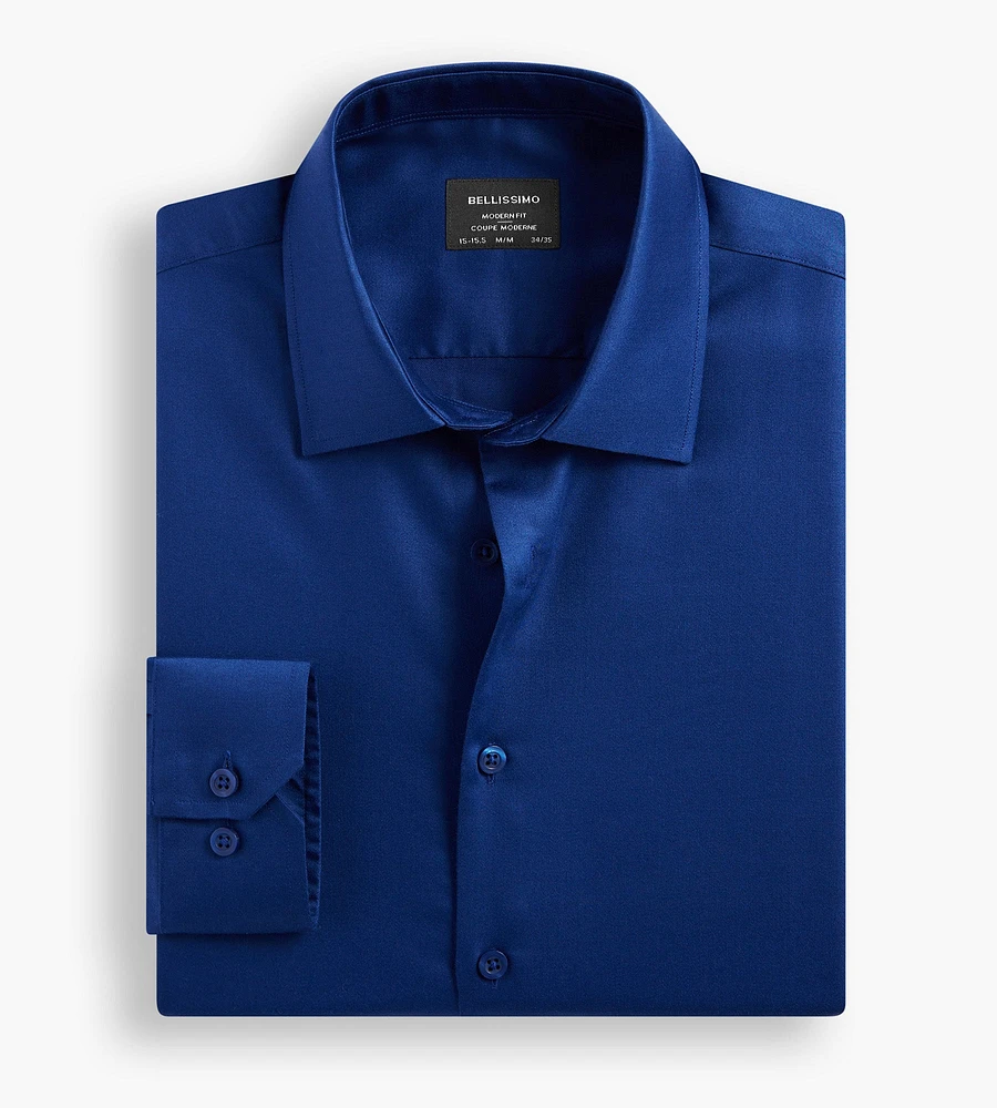 Modern Fit Non-Iron Sateen Dress Shirt