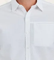 Modern Fit Short Sleeve Seersucker Sport Shirt