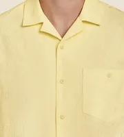Modern Fit Short Sleeve Solid Textured Resort Sport Shirt