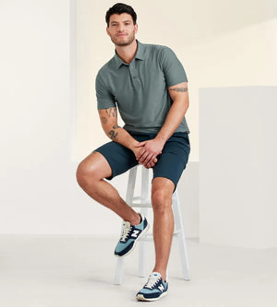 Modern Fit Heathered Performance Polo