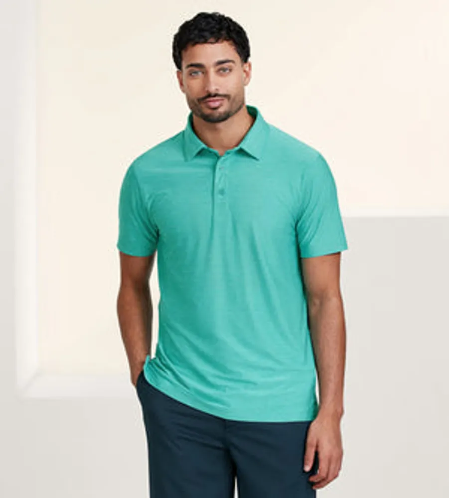 Modern Fit Heathered Performance Polo