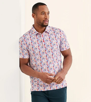 Modern Fit Printed Performance Polo