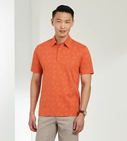 Modern Fit Short Sleeve Printed Cotton Polo