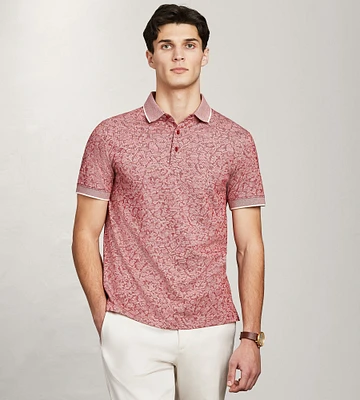 Modern Fit Short Sleeve Jacquard Polo