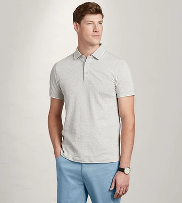 Modern Fit Short Sleeve Jacquard Polo