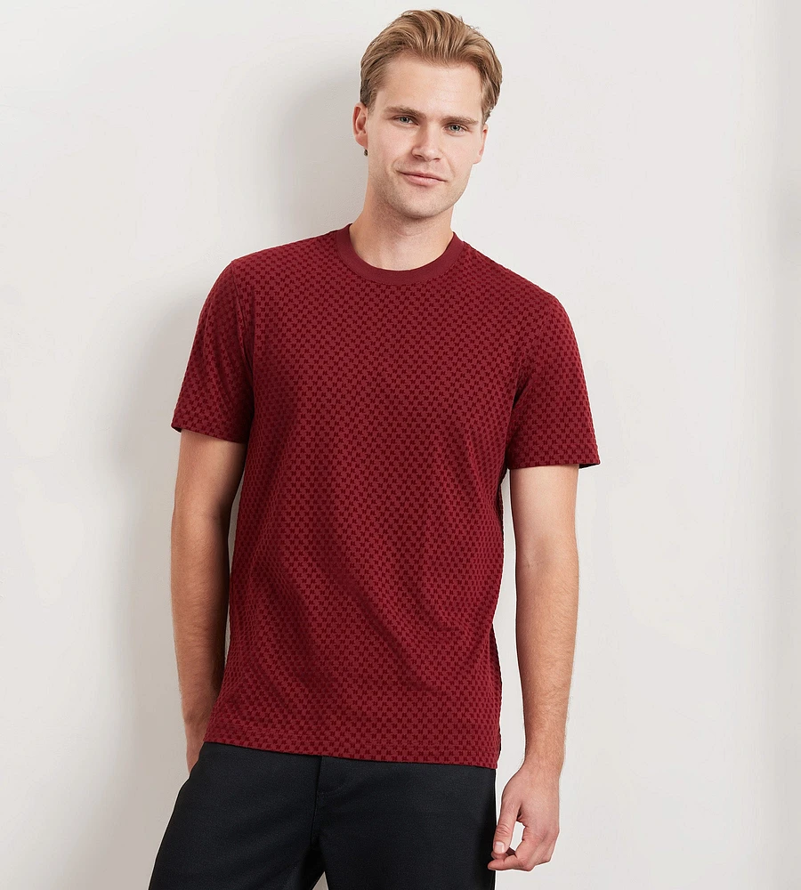 Modern Fit Short Sleeve Flocking T-Shirt