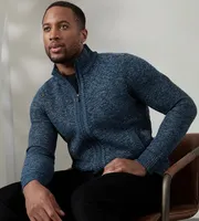 Modern Fit Full-Zip Fleece-Lined Sweater