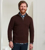 Modern Fit Quarter-Zip Jaspe Sweater