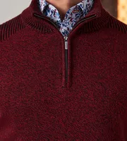 Modern Fit Quarter-Zip Jaspe Sweater