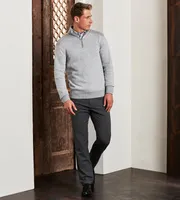 Modern Fit Quarter-Zip Jaspe Sweater