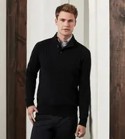 Modern Fit Cable Knit Button Down Sweater