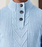 Modern Fit Cable Knit Button Down Sweater