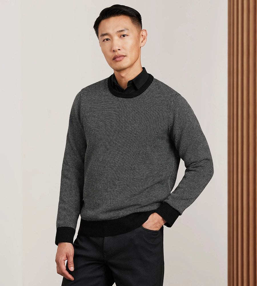 Modern Fit Long Sleeve Crew Neck Sweater