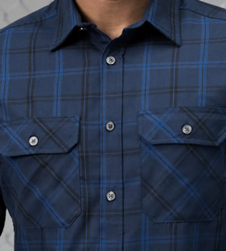 Modern Fit Long Sleeve Plaid Sport Shirt