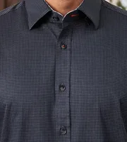 Modern Fit Long Sleeve 360° Stretch Houndstooth Textured Print Sport Shirt