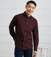 Modern Fit Long Sleeve Stretch Oxford Sport Shirt