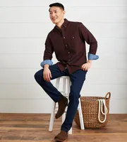 Modern Fit Long Sleeve Stretch Oxford Sport Shirt