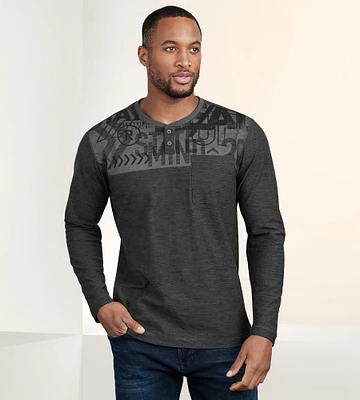 Modern Fit Long Sleeve Henley Knit