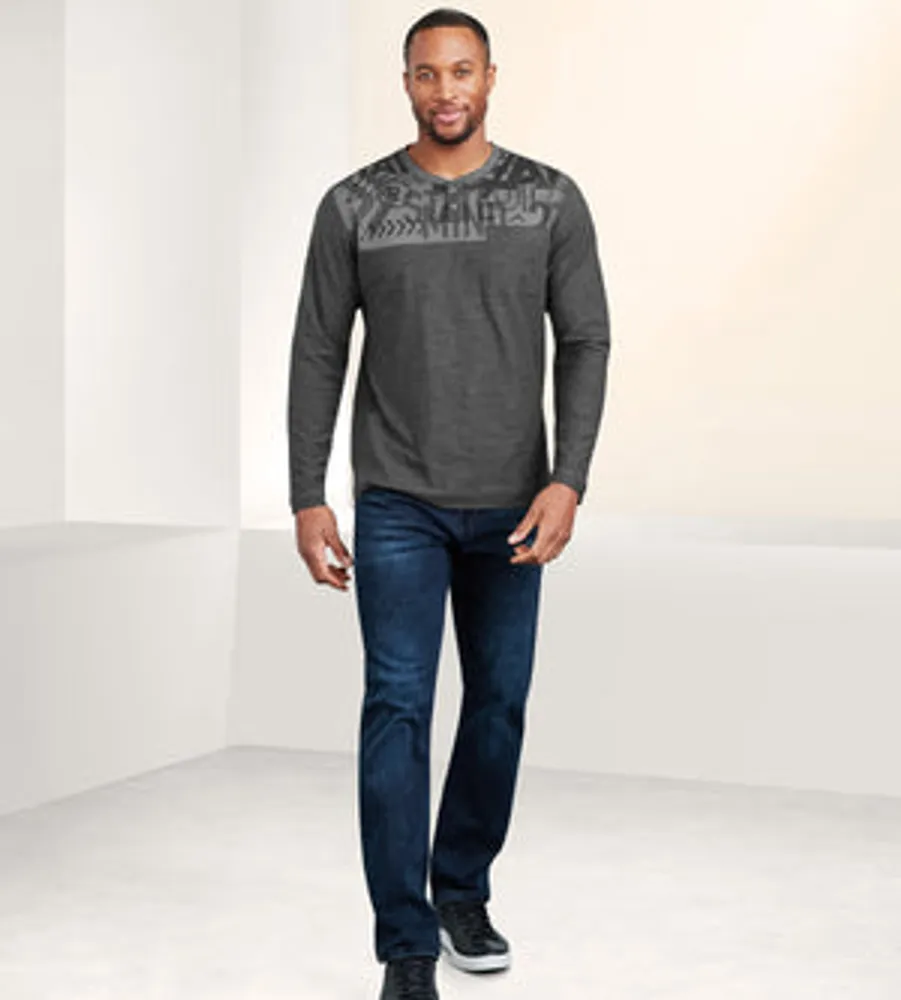 Modern Fit Long Sleeve Henley Knit