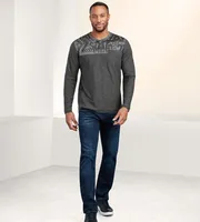 Modern Fit Long Sleeve Henley Knit