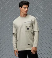 Modern Fit Long Sleeve Crew Neck Shirt