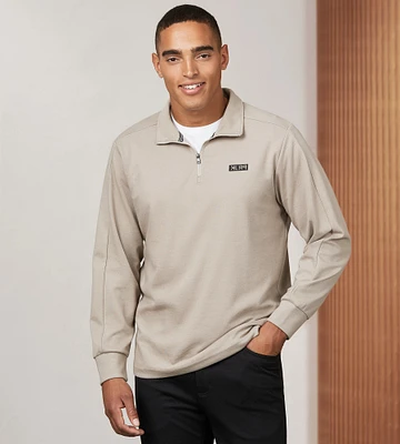 Modern Fit Long Sleeve Quarter-Zip Mock Neck