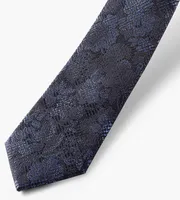 Tonal Floral Check Tie