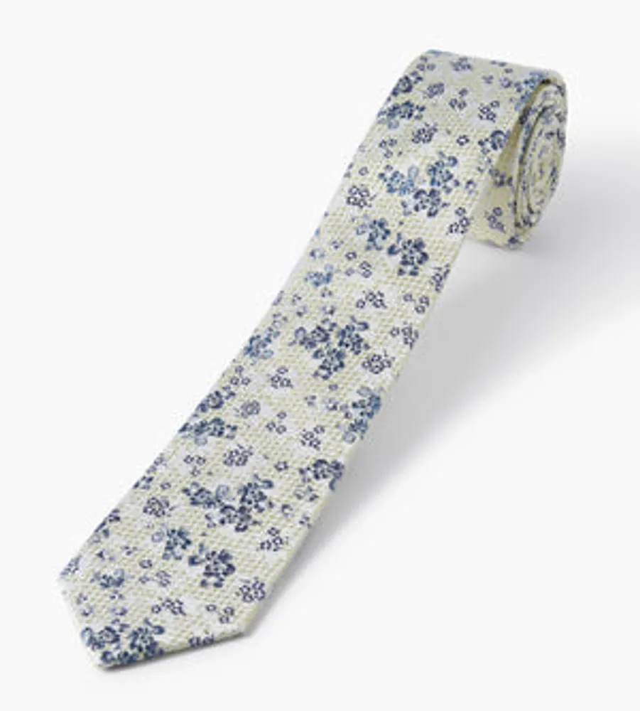 Chevron Floral Tie