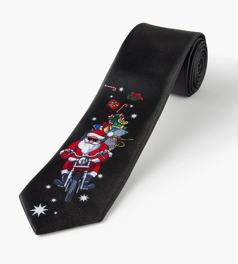 Biker Santa Tie