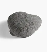 Herringbone Print Flat Cap