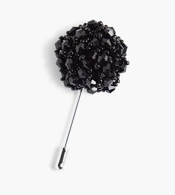 Beaded Floral Lapel Pin