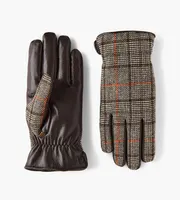 Plaid Vegan Leather Gloves