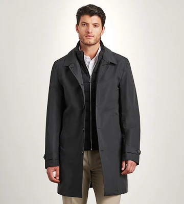 Modern Fit Mac Coat with Removable Bib