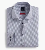 Slim Fit Stretch Non-Iron Dot Print Dress Shirt