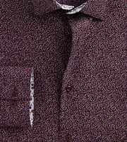 Slim Fit Dot Print Dress Shirt