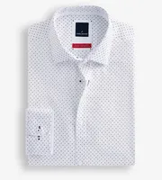 Slim Fit Card Print Dress Shirt