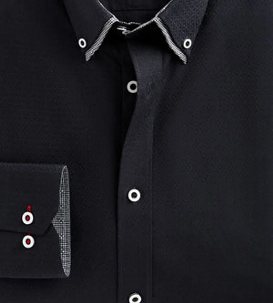 Modern Fit Non-Iron Double-Collar Dress Shirt