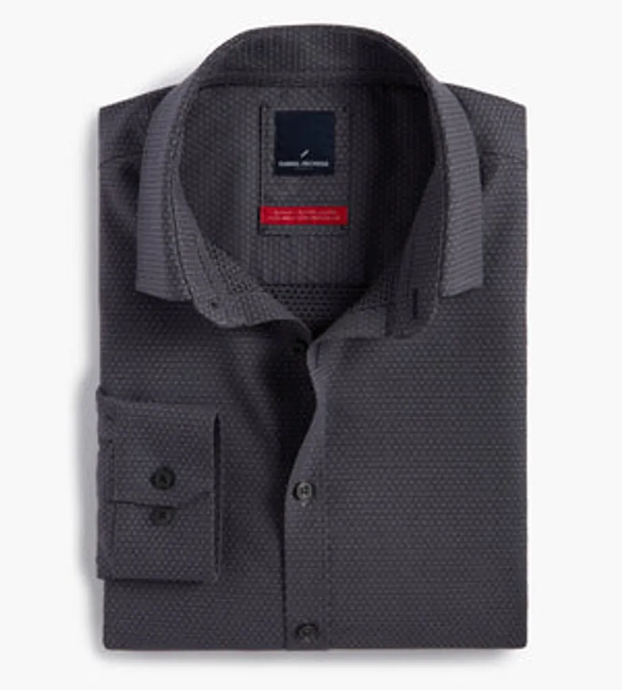 Slim Fit Stretch Check Dress Shirt