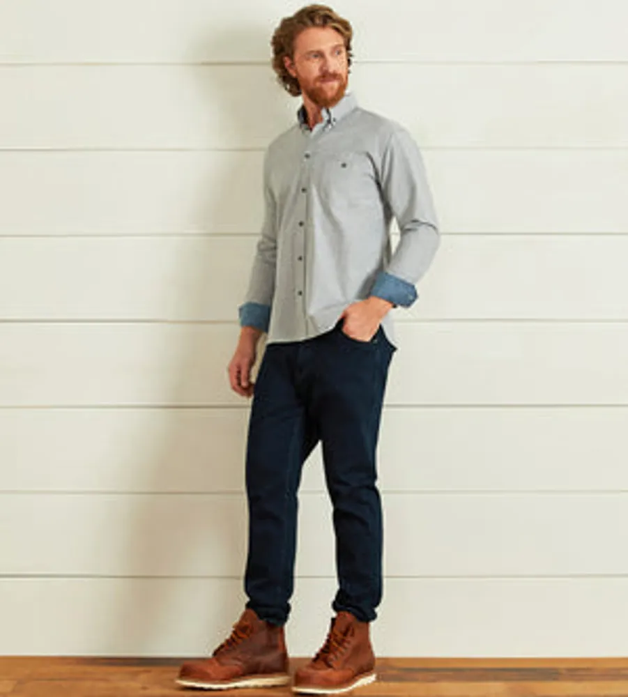 Modern Fit Long Sleeve Oxford Sport Shirt